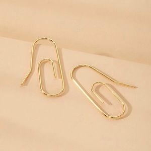 Parker Gold Paper Clip Earrings